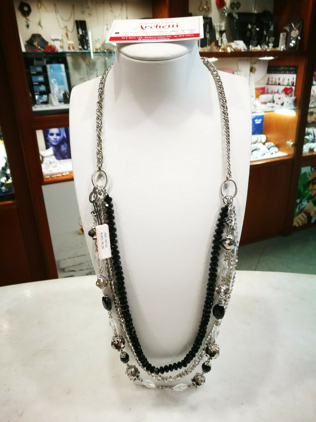 Ottaviani Bijoux Collana  da donna lunga con pietre bicolore