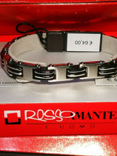 Load image into Gallery viewer, BRACCIALE UOMO &quot;ROSSO AMANTE&quot; ACCIAIO
