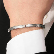 Load image into Gallery viewer, Bracciale Uomo Morellato Acciaio Con Cristallo Nero Serie &quot;Urban&quot;
