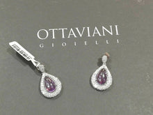 Load image into Gallery viewer, Ottaviani Bijoux Orecchini Donna In Argento A Goccia Con Cristallo Viola E Bianco
